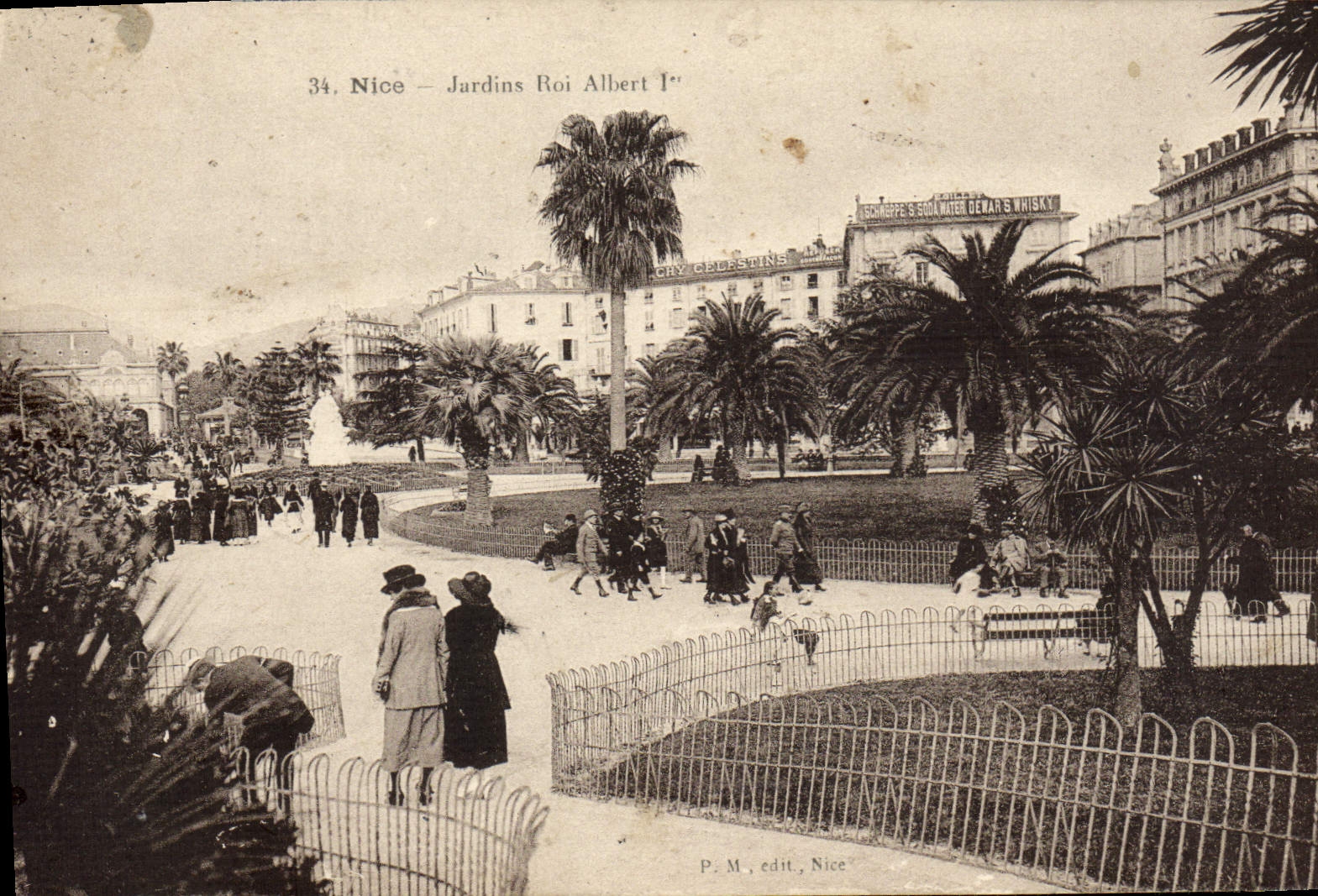CPA Nice Jardins Roi Albert 1er