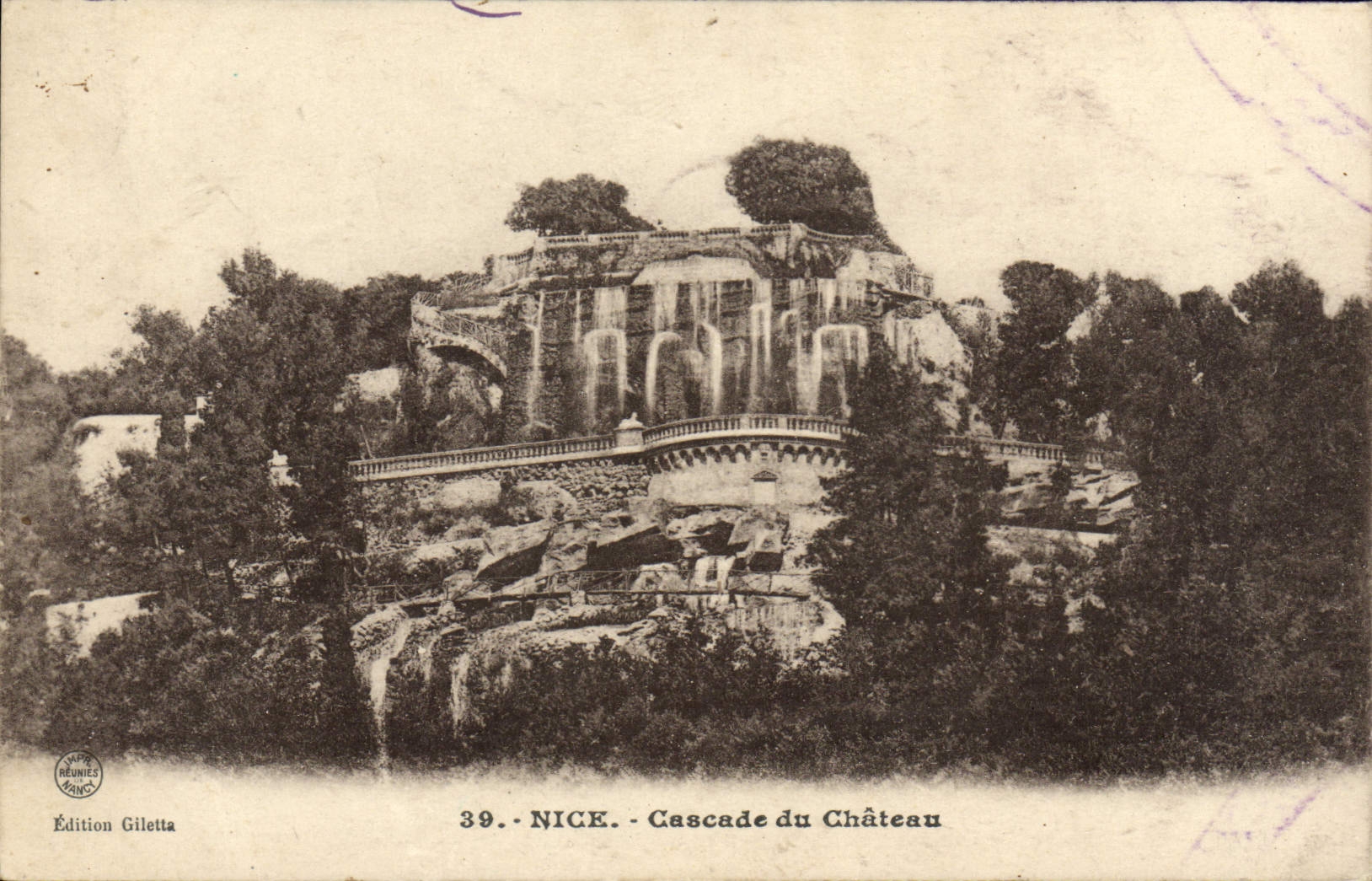 CPA Nice Cascade du Chateau