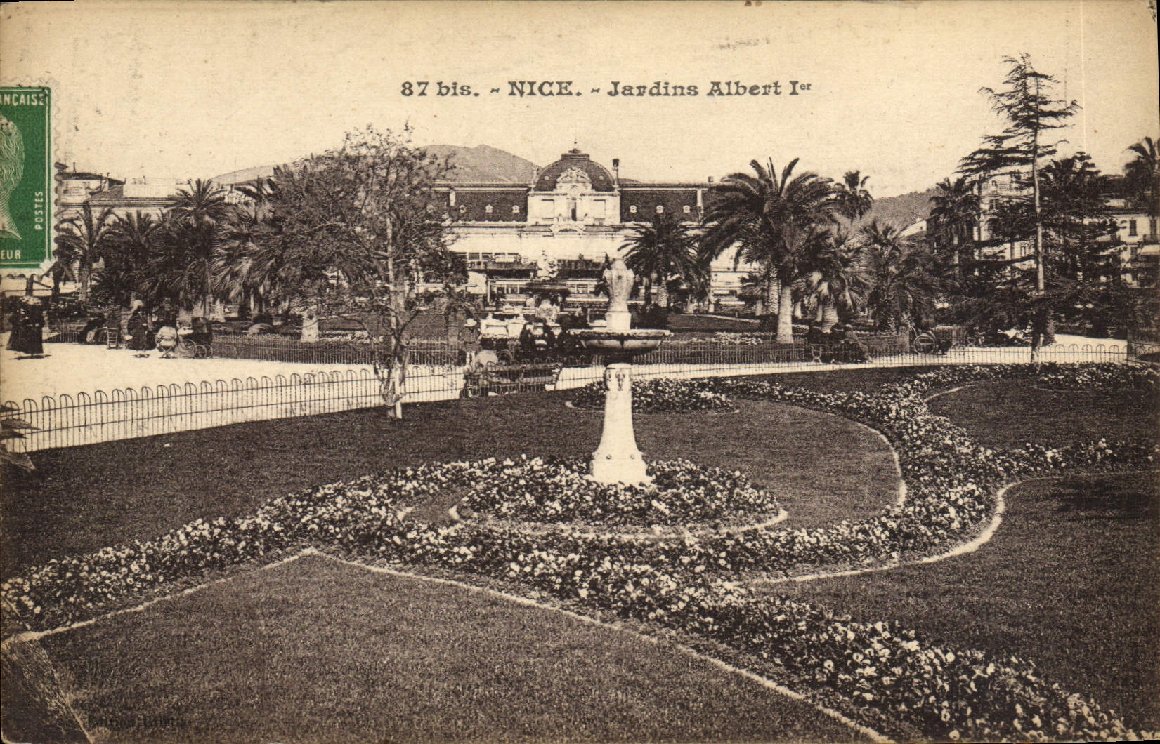 CPA Nice Jardins Albert 1er 