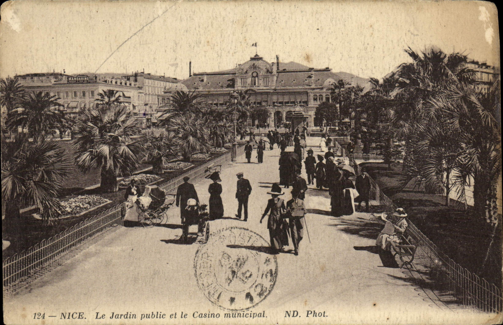 CPA Nice Le Jardin Public et le Casino Municipal