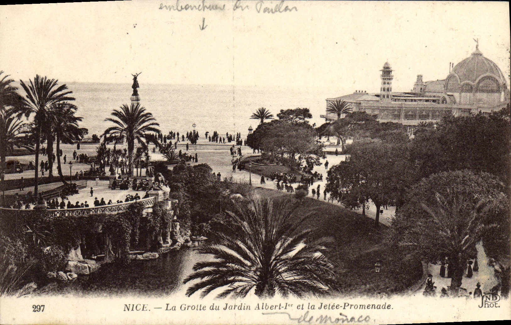 CPA Nice La Grotte du Jardin Albert 1er et la Jetee Promenade