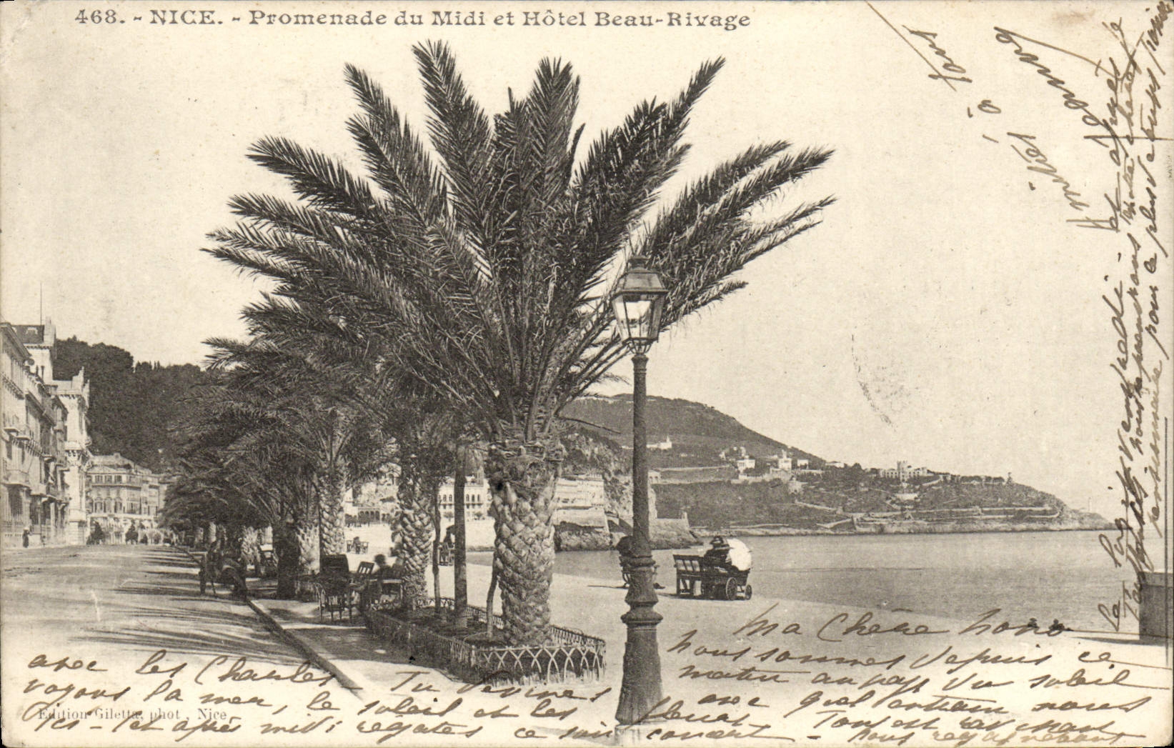 CPA Nice Promenade du Midi et Hotel Beau Rivage