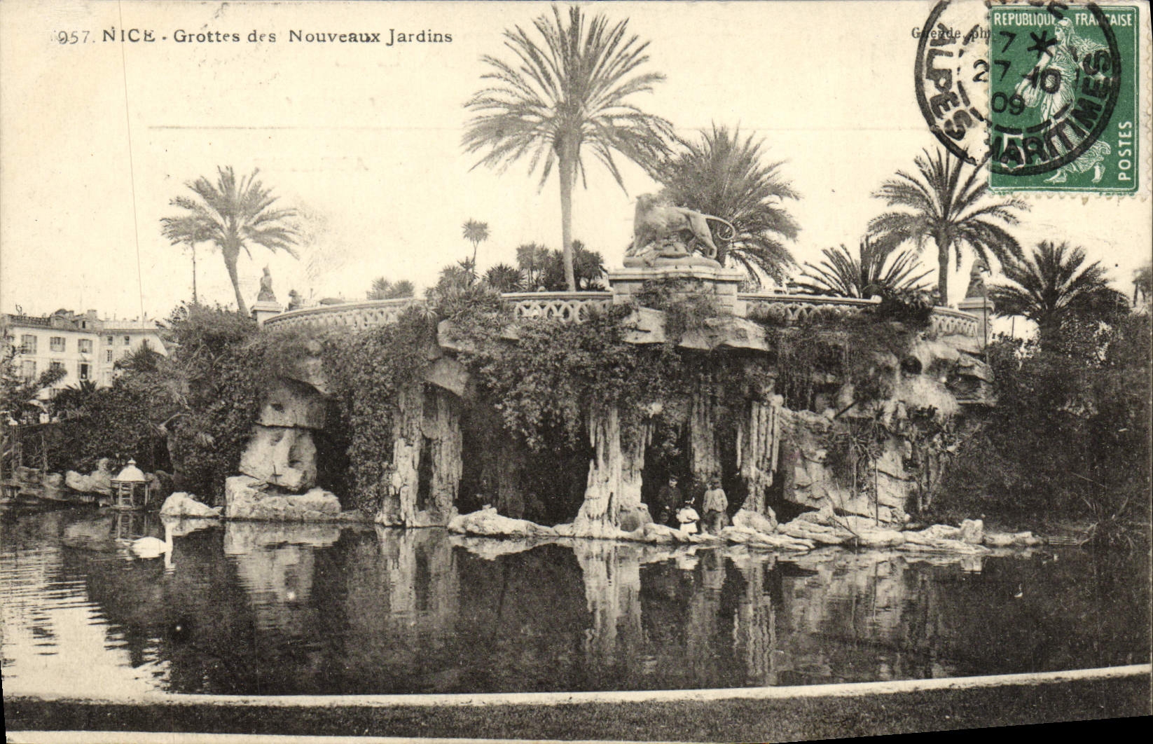 CPA Nice Grottes de Nouveaux Jardins