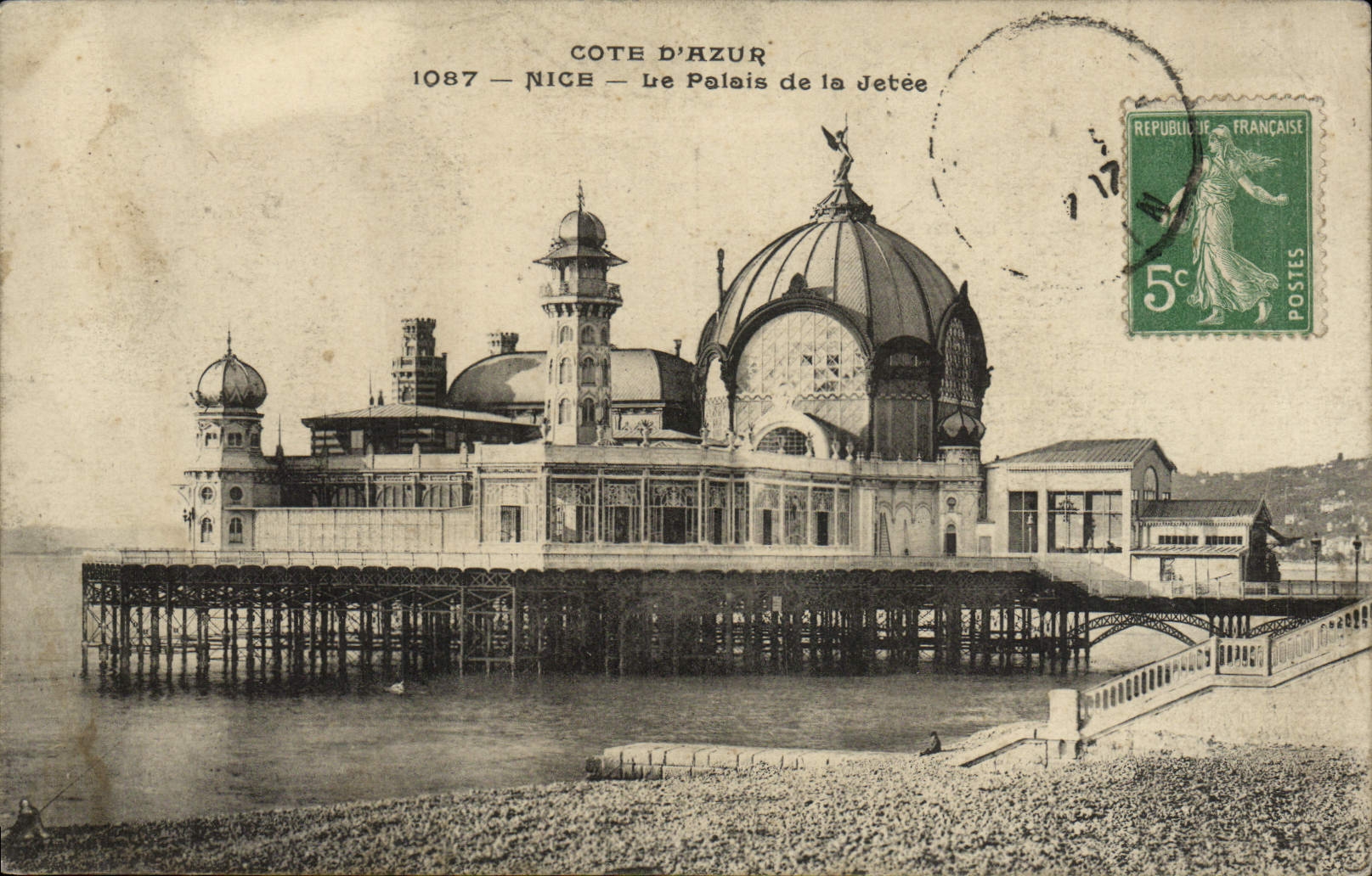CPA Nice Le palais de la Jetee