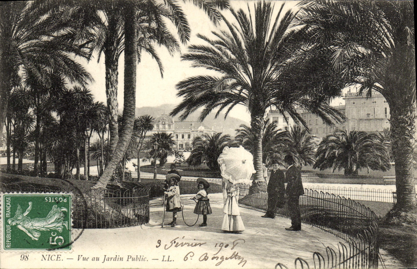 CPA Nice Vue au Jardin Public 