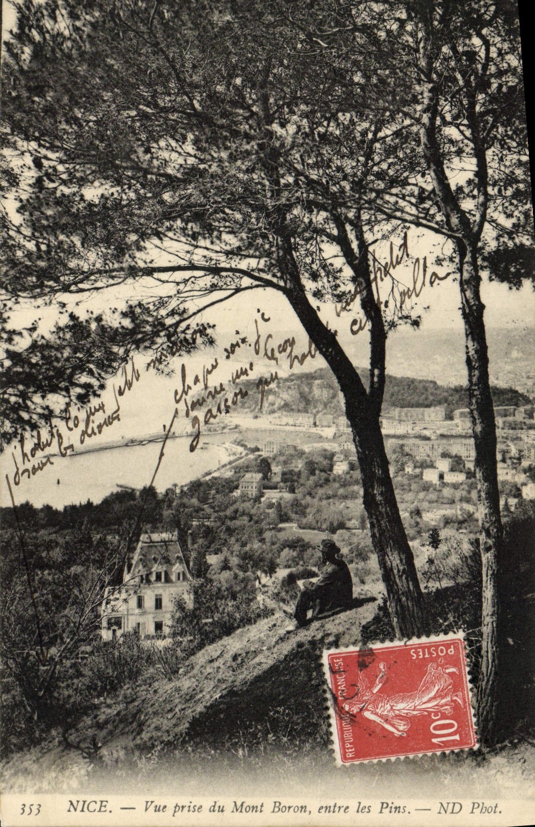 CPA Nice Vue prise du Mont Boron entre les Pins