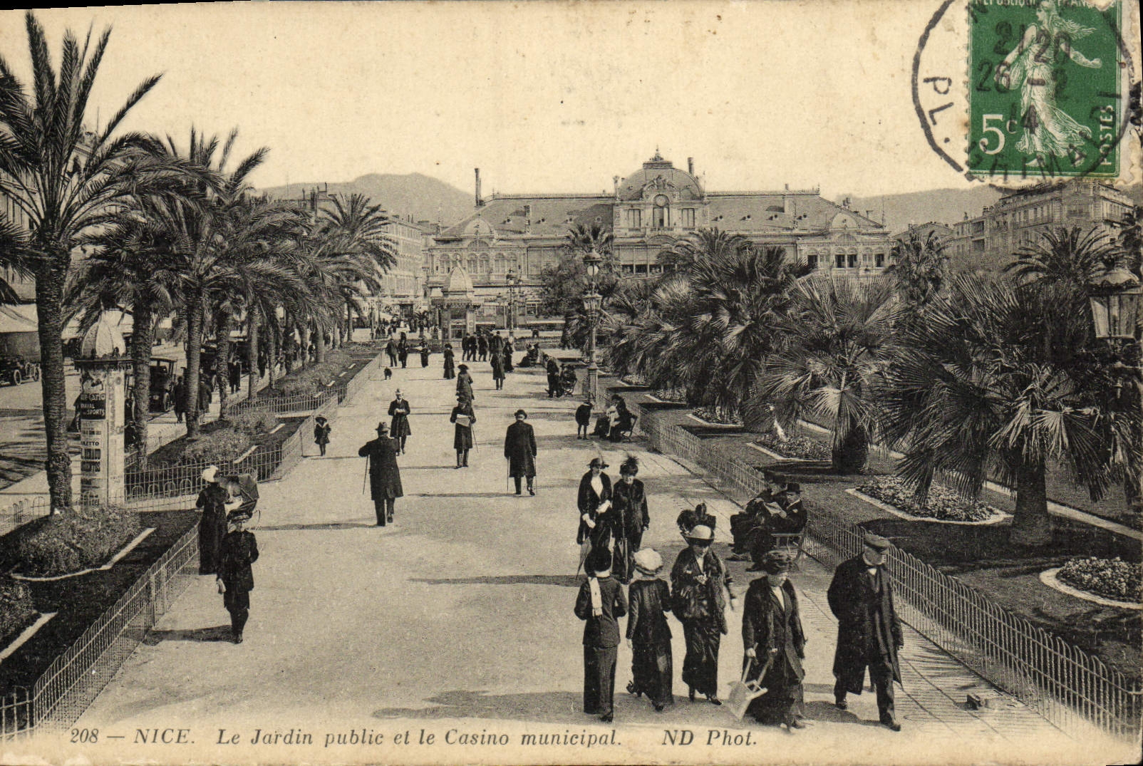 CPA Nice Le Jardin Public et le Casino Municipal