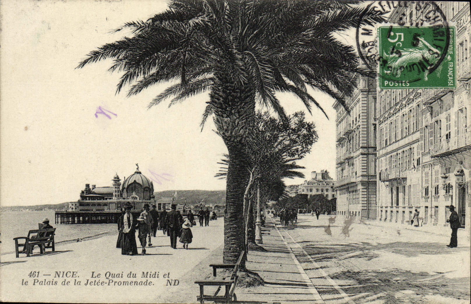 CPA Nice Le Quai du Midi et le Palais de la Jetee Promenade