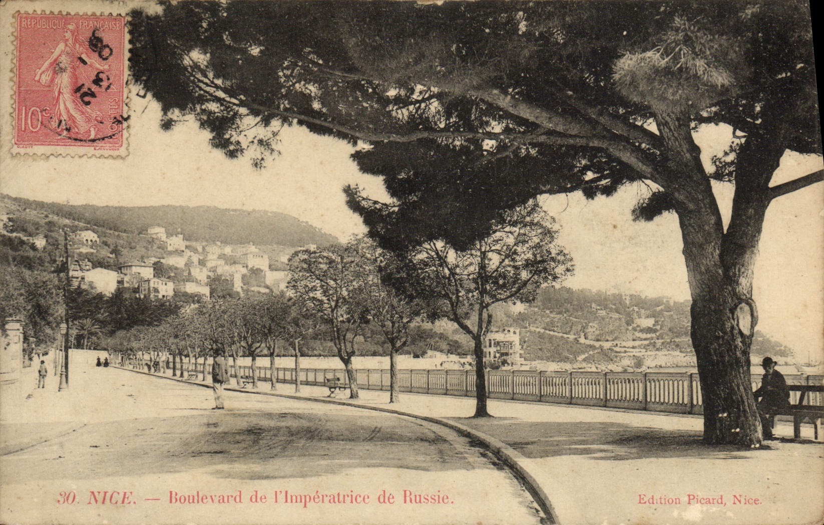 CPA Nice Boulevard de l'Imperatrice de Russie