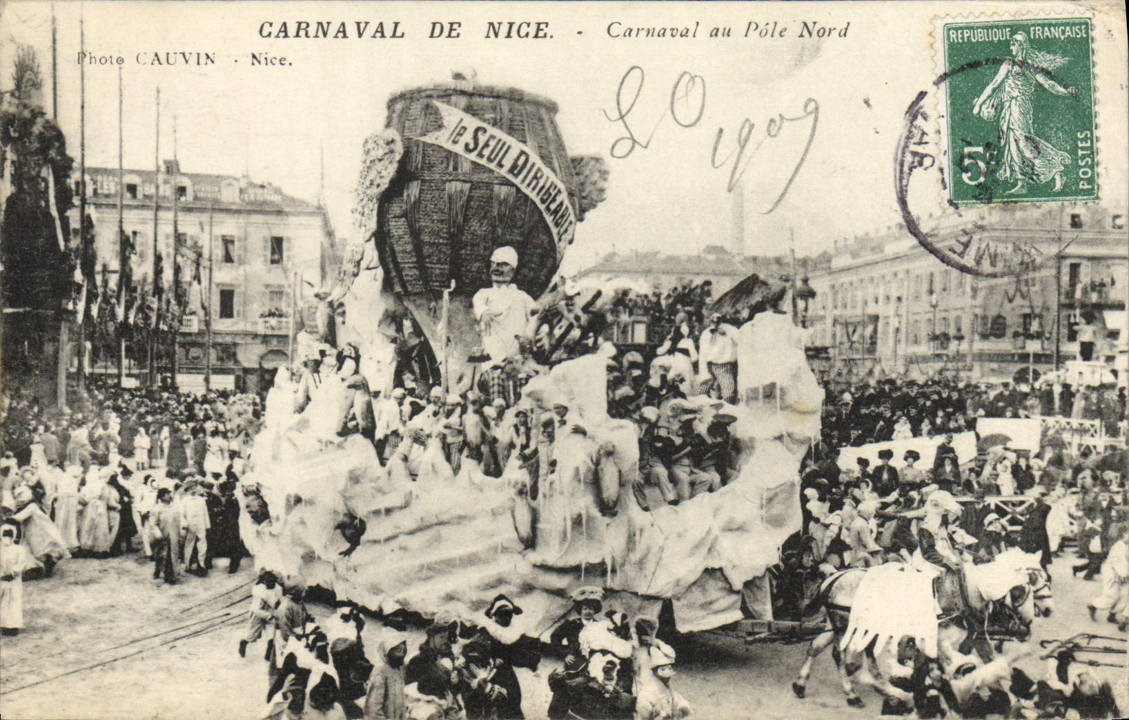 CPA Carnaval de Nice Carnaval au Pote Nord Them polaire