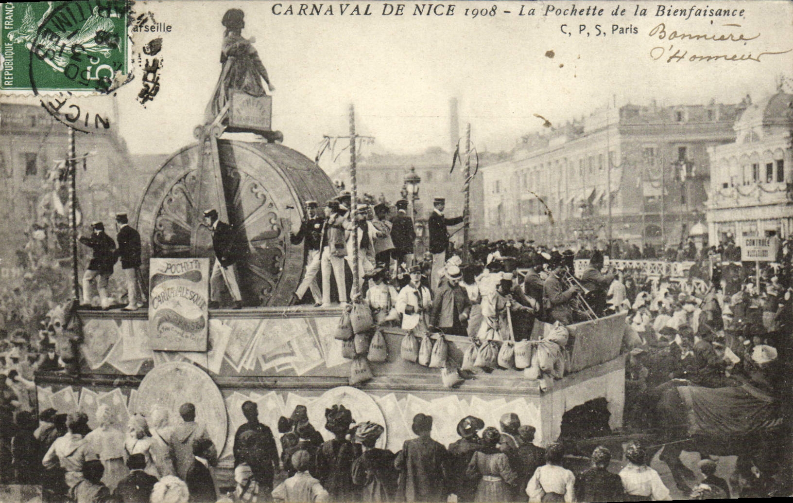 CPA Carnaval de Nice La pochette de la bienfaisance 