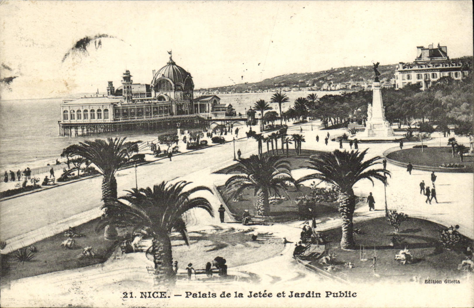 CPA Nice Palais de la Jetee et Jardin Public