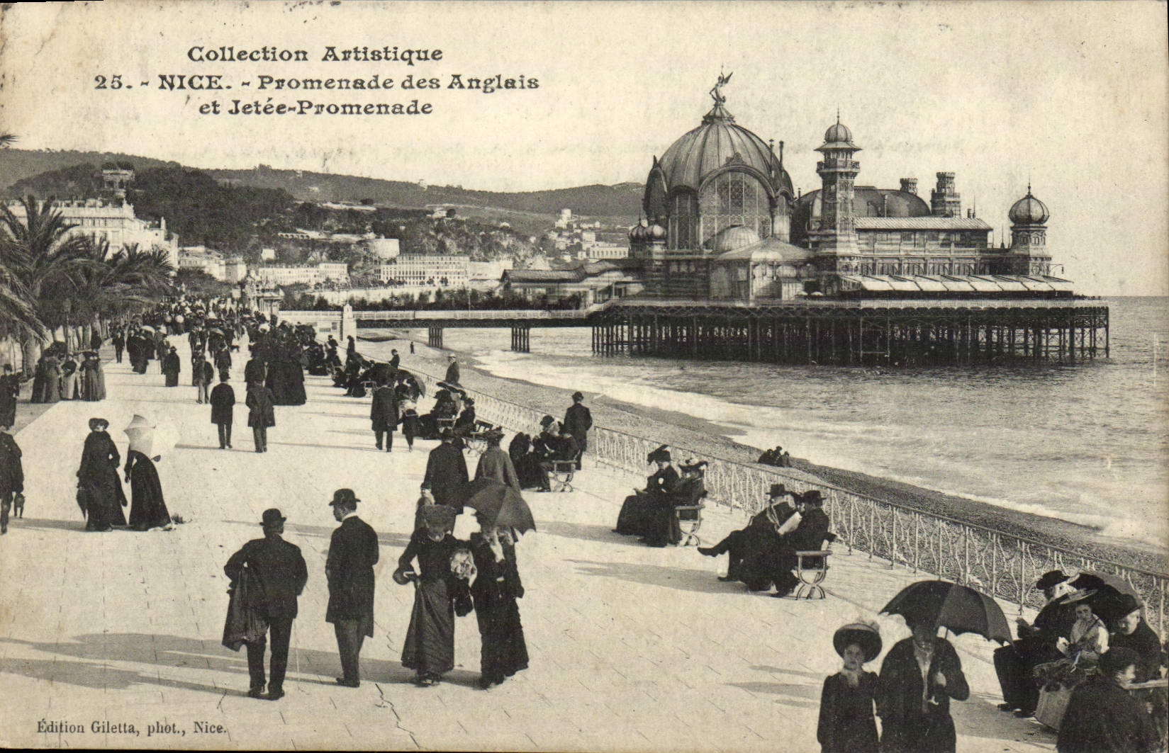 VINTAGE POSTCARD Nice Walk of Angalis and Jetee Walk