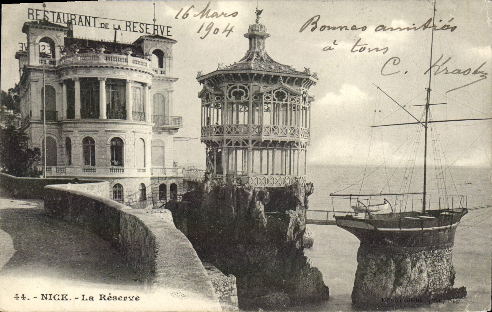 CPA Nice La Reserve Bateau Restaurant