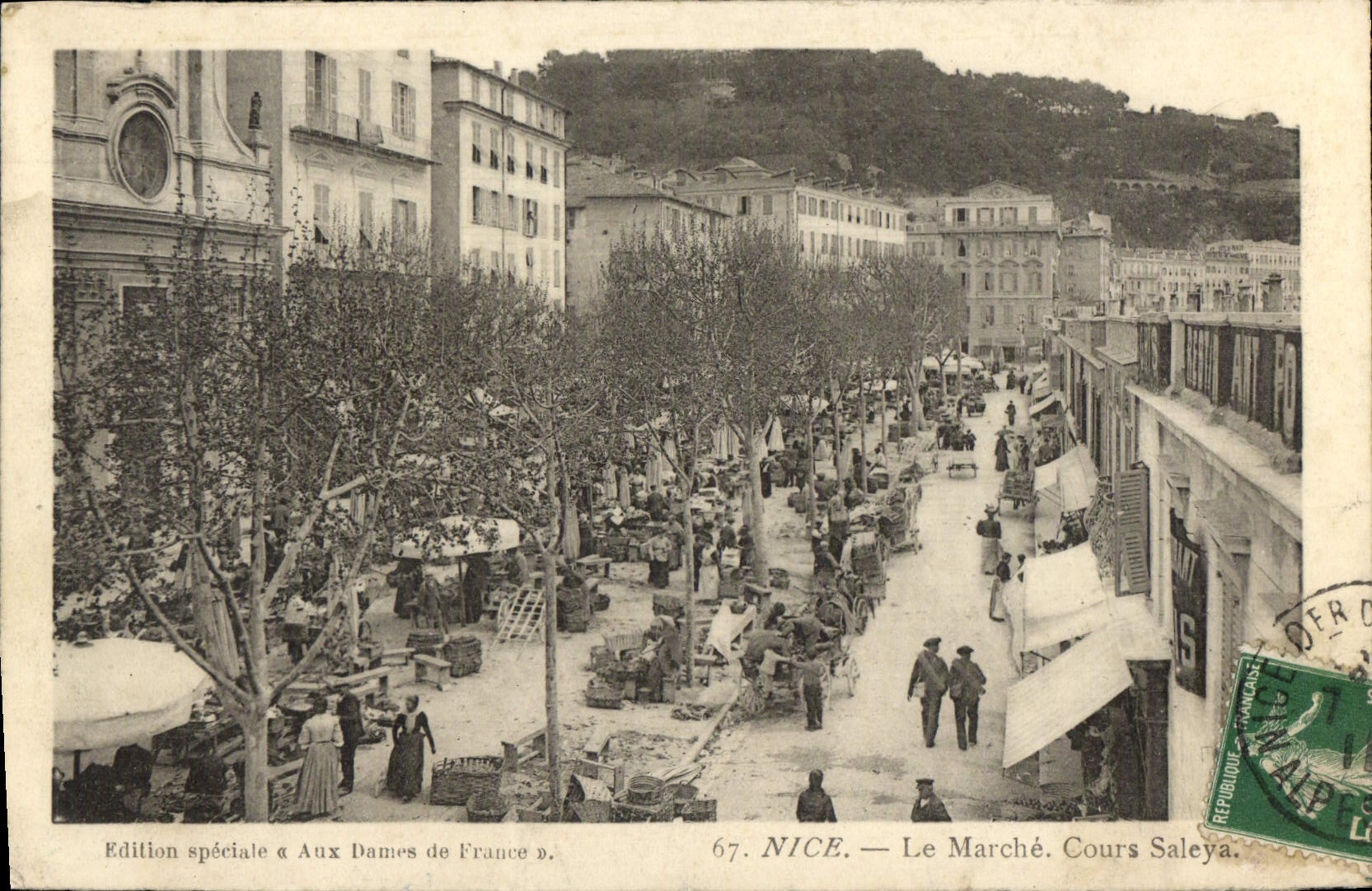 Curso de Saleya del mercado de la POSTAL de la VENDIMIA Niza