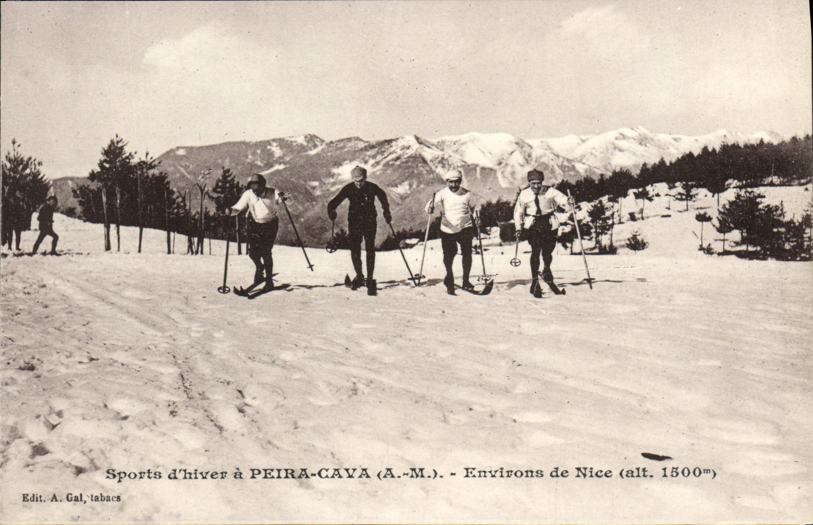 CPA Sports d'Hiver a Peira Cava Environs de Nice Skis