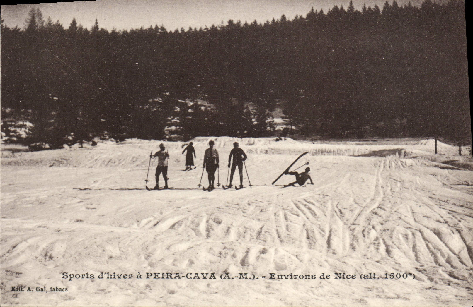 CPA Sports d'Hiver a Peira Cava Environs de Nice Skis
