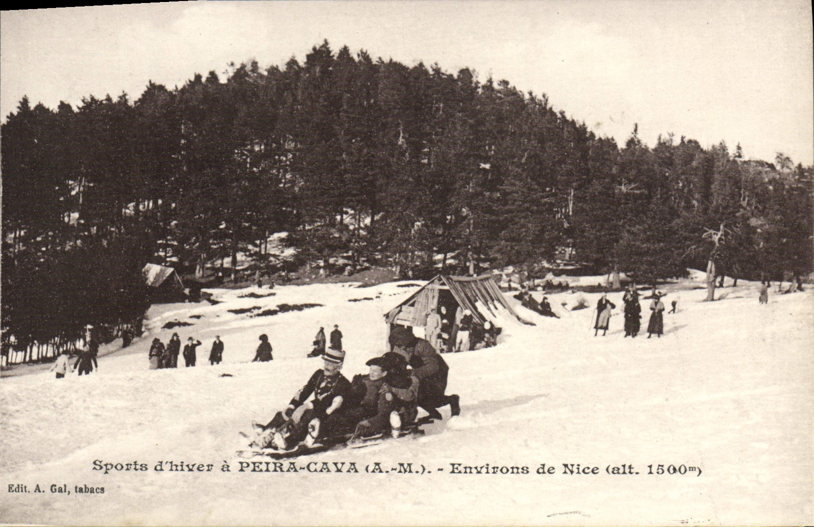 CPA Sports d'Hiver a Peira Cava Environs de Nice Skis Sports d'hiver Luge