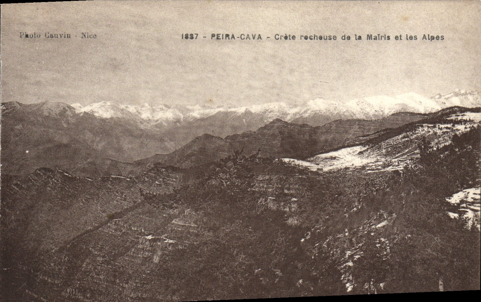 La POSTAL Peira de la VENDIMIA minó la roca Crete de Mairis y de las montan@as