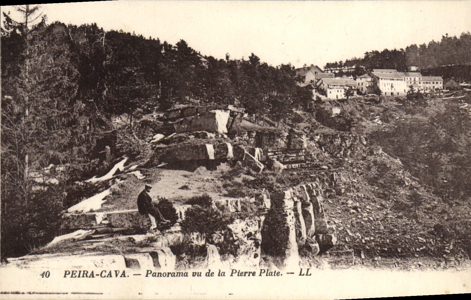 La POSTAL Peira de la VENDIMIA minó el panorama visto de la placa de Pedro