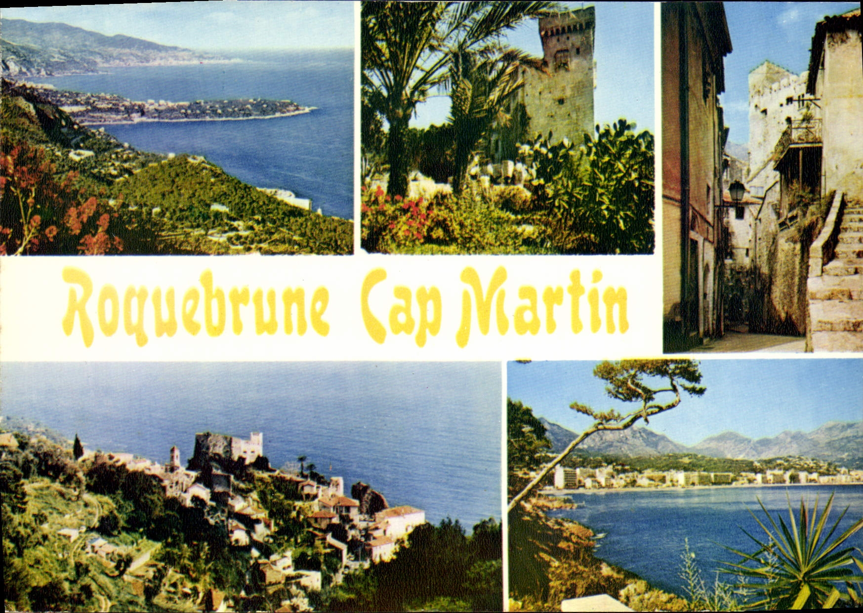 MODERN CARD Roquebrune Cape Martin View the old castle