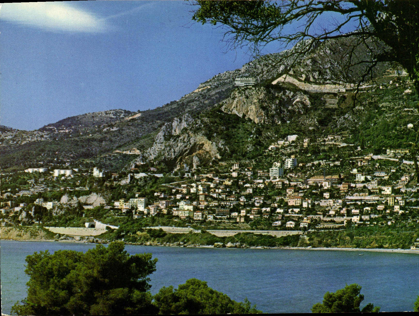 MODERN CARD Roquebrune Cape Martin View and the hotel Restoring Vistaero