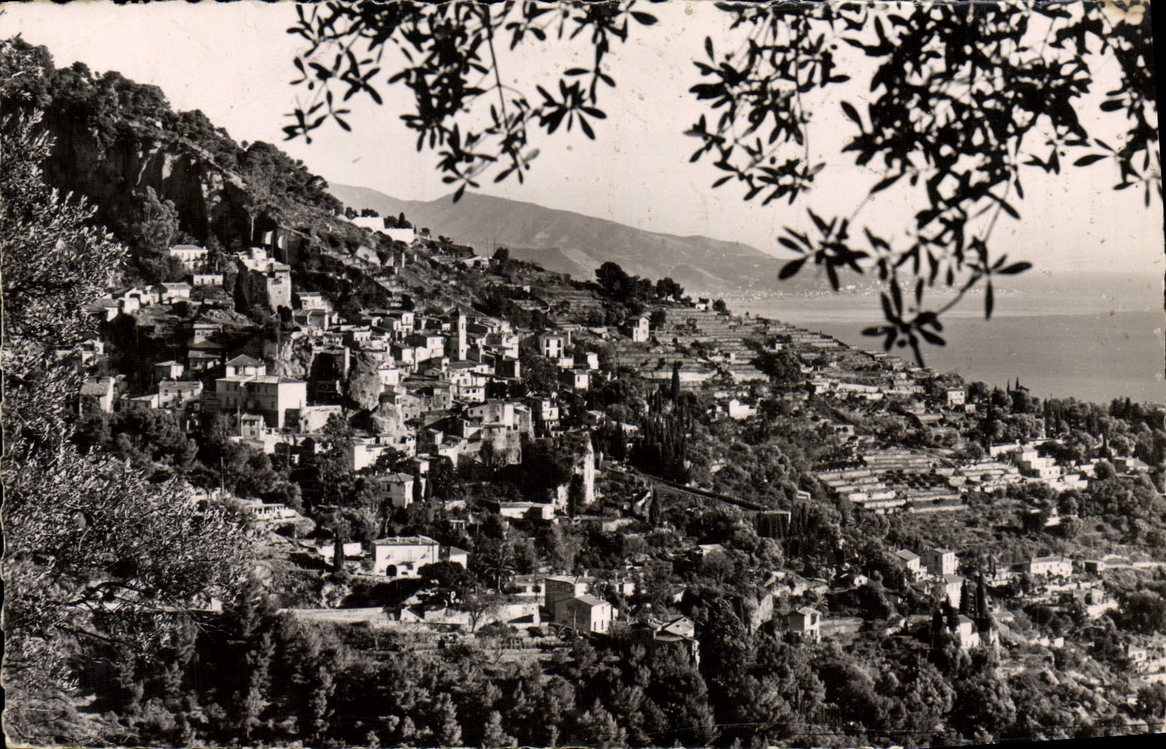 MODERN CARD Roquebrune View the Italian Alps