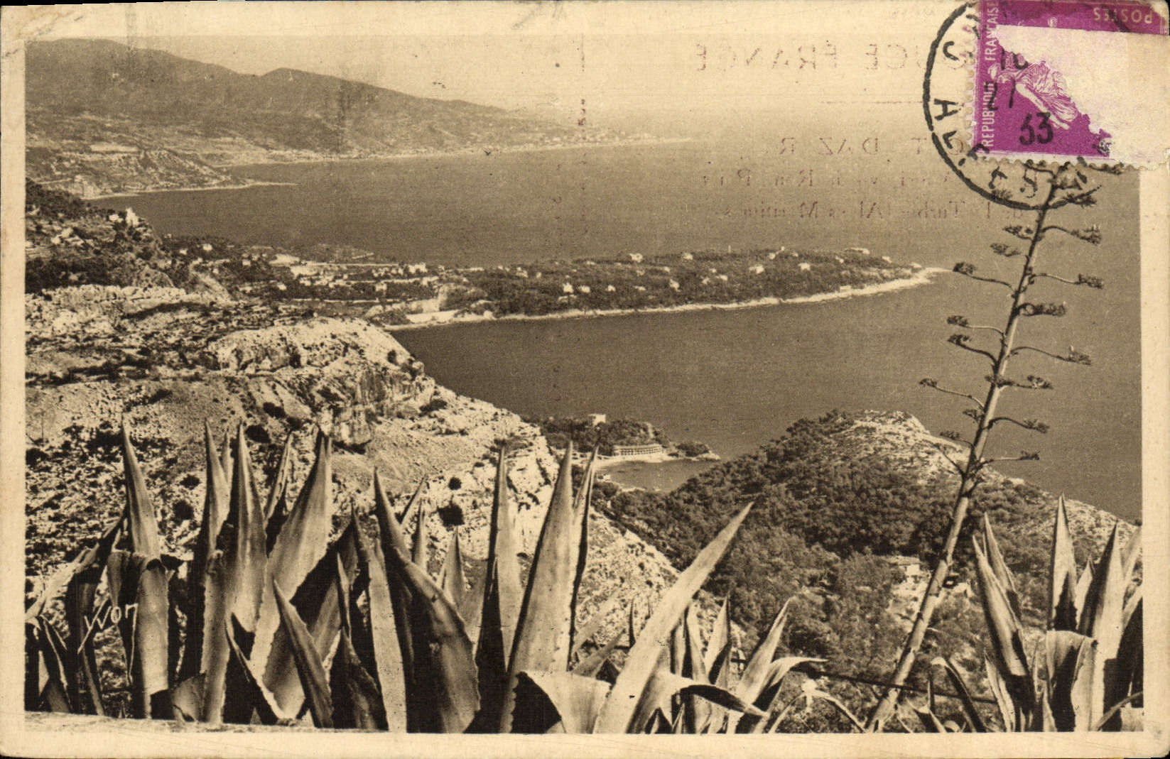 CPA Le Cap Martin vu du Rond Point de la Turbie 