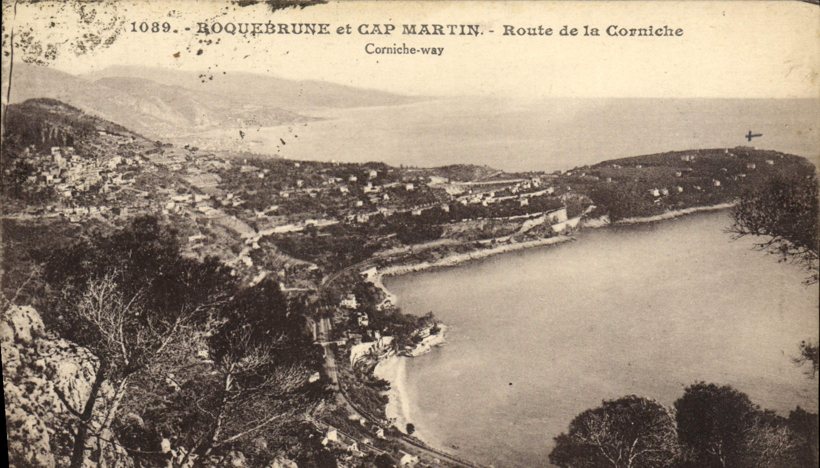 Camino de Martin del cabo de Roquebrune de la POSTAL de la VENDIMIA de la cornisa