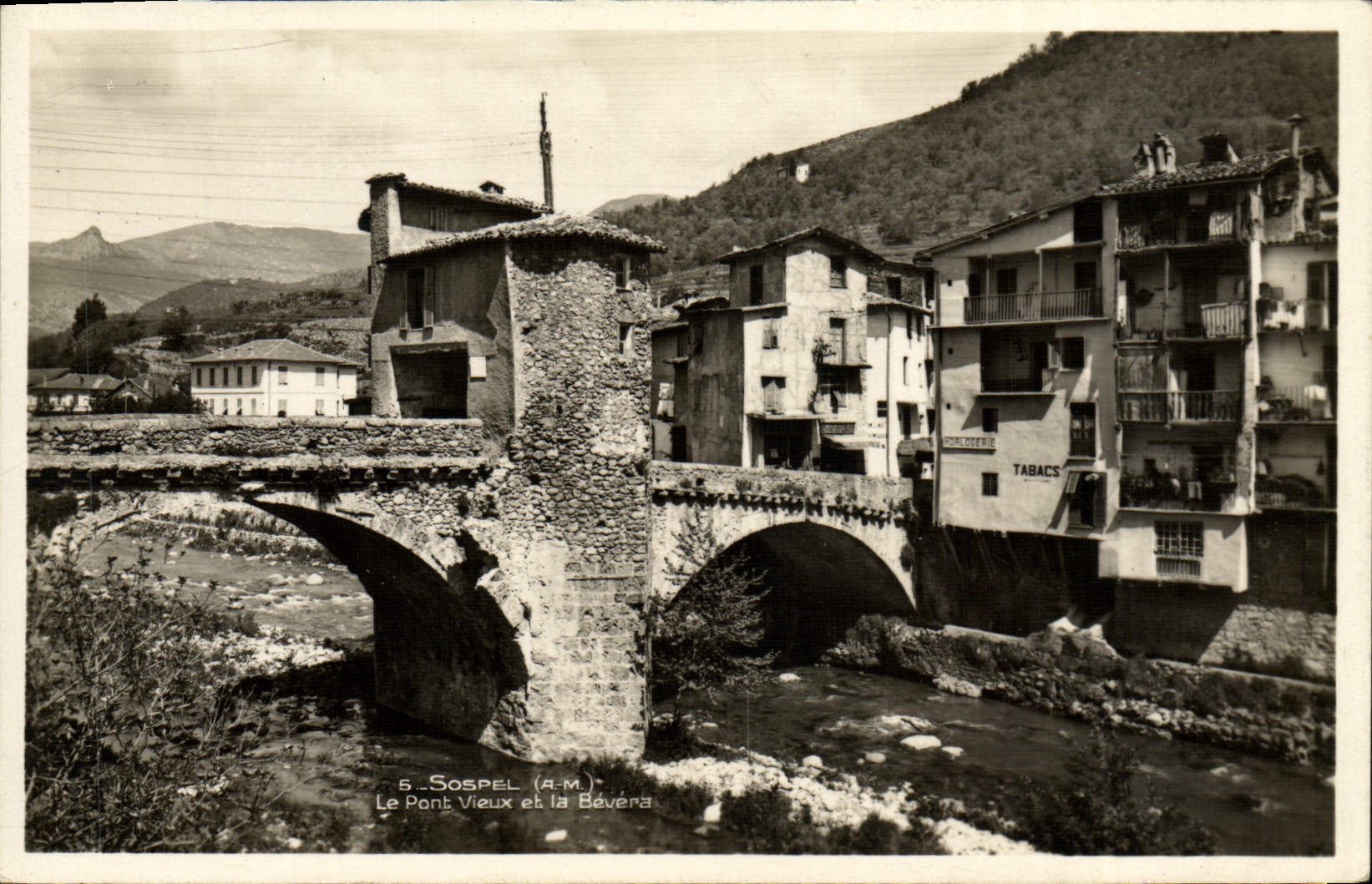 CPA Sospel Le pont vieux et la Bevera