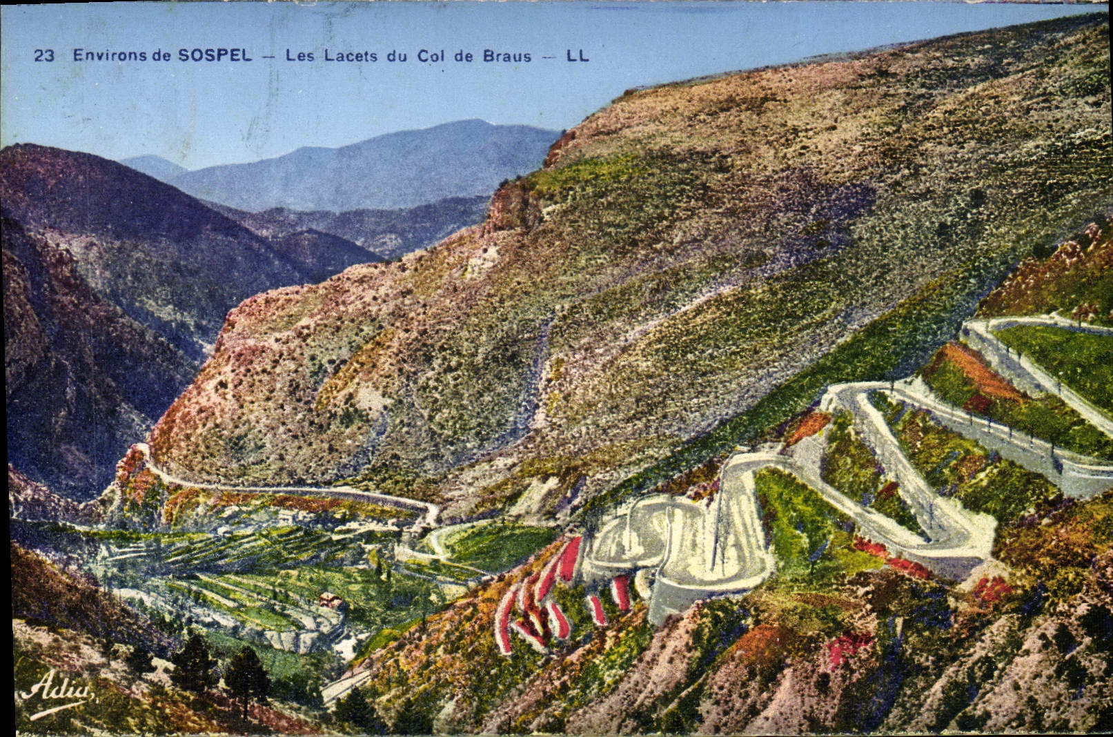 VINTAGE POSTCARD Sospel Surroundings Laces of the Collar of Braus