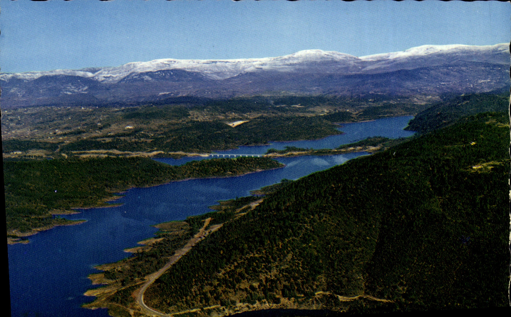 CPM Pres de Cannes et la Grasse le Lac de St Cassien Les Alpes enneigees