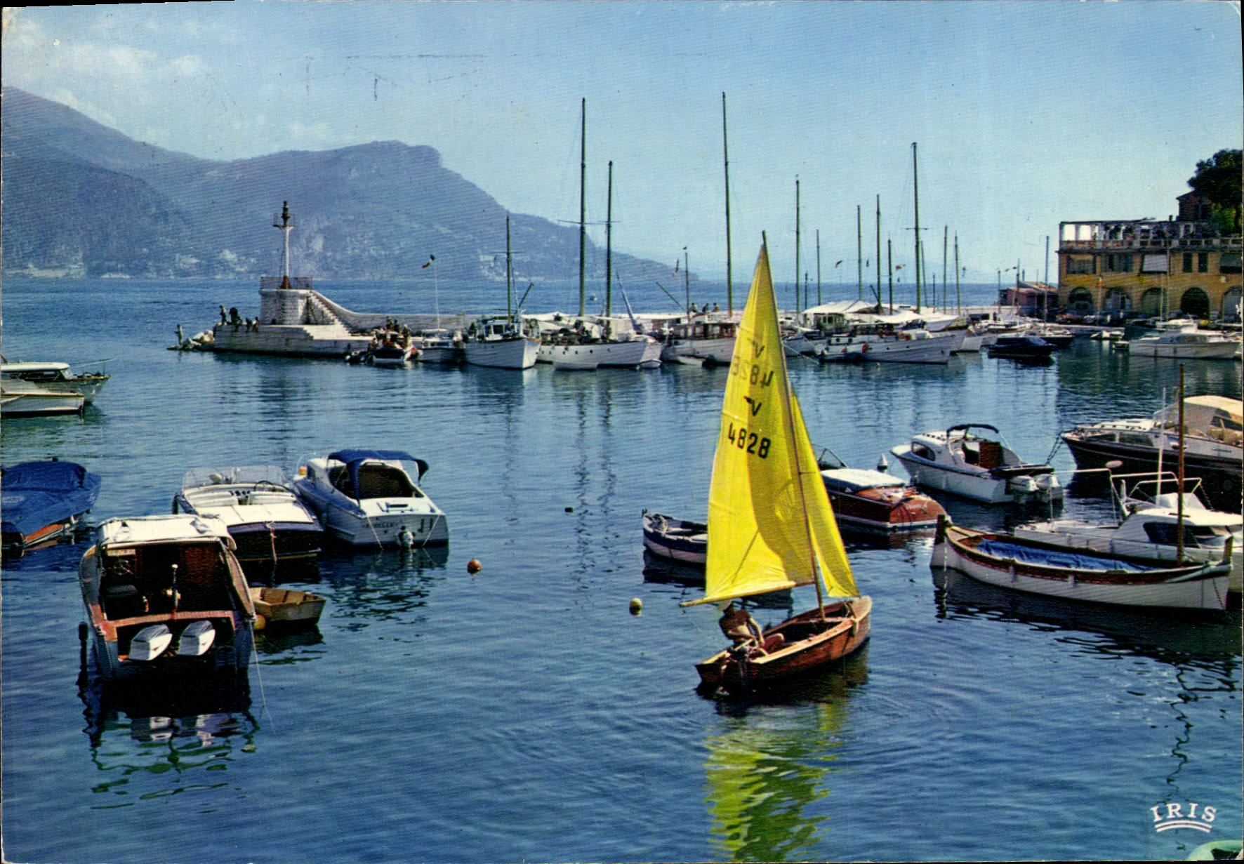 MODERN CARD Holy Jean Cape Ferrat the port and the yachts Boats