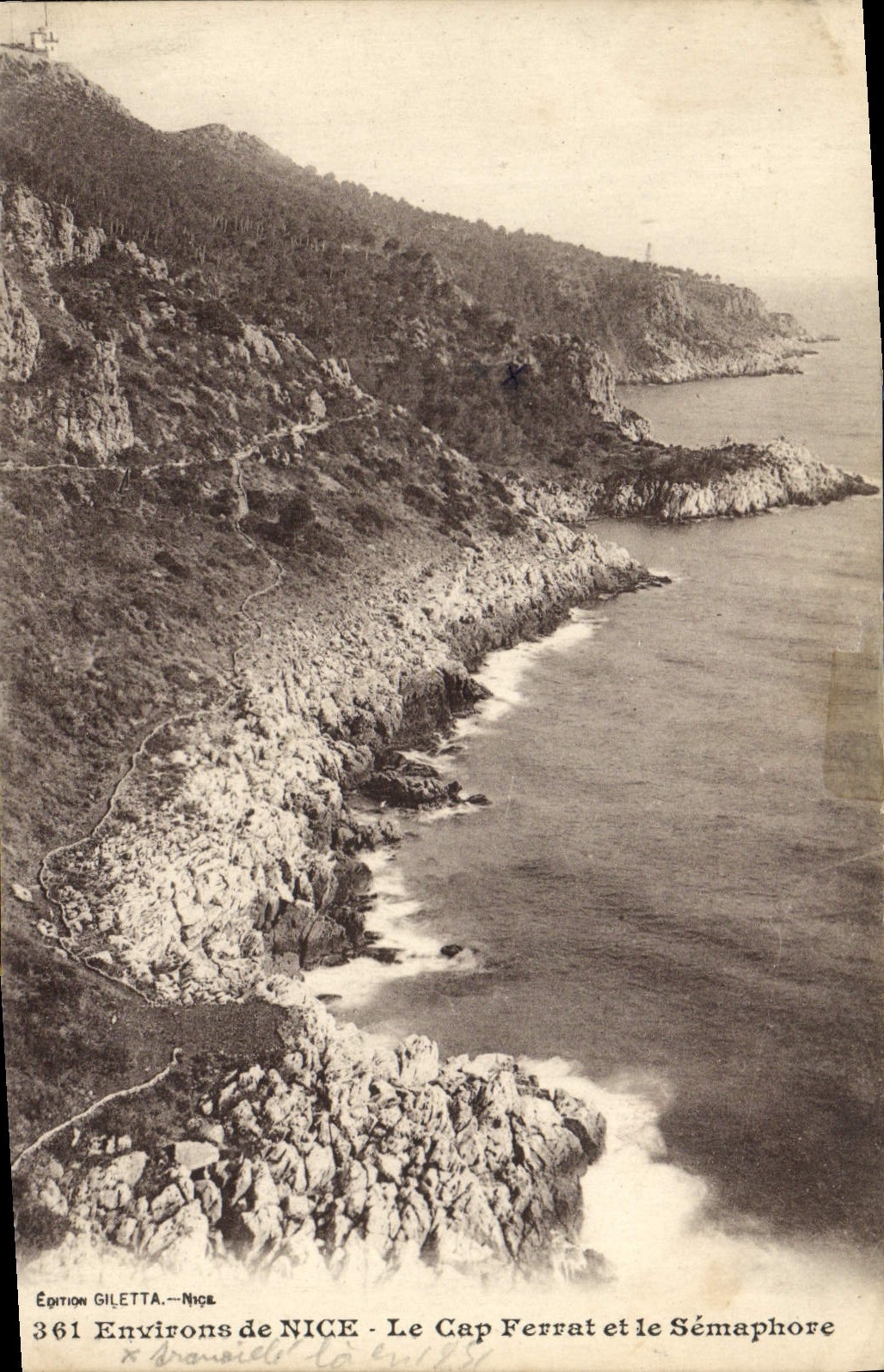VINTAGE POSTCARD Surroundings of Nice the Cape Ferrat and the Semaphore