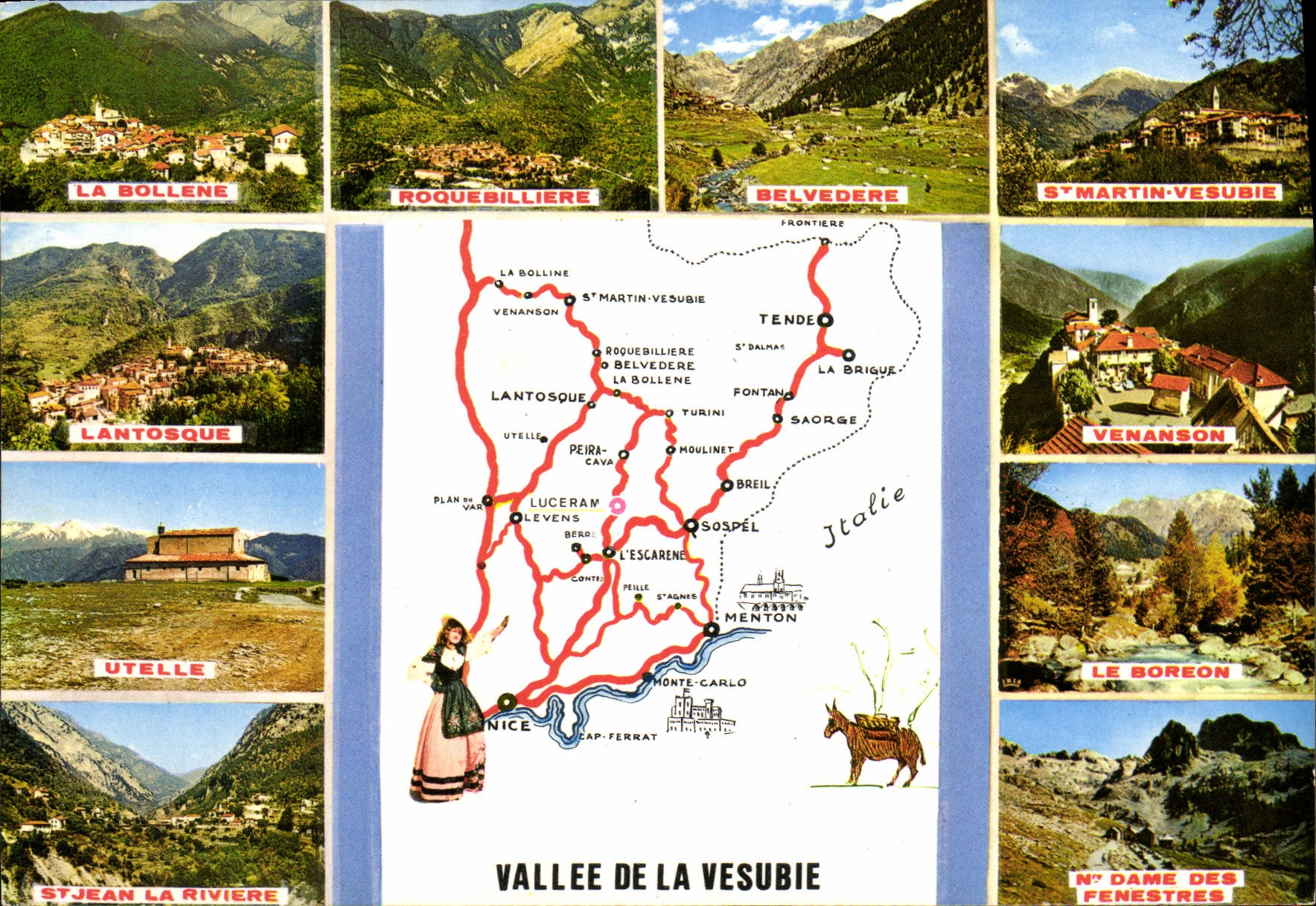 POSTAL MODERNA valle de Vesubie