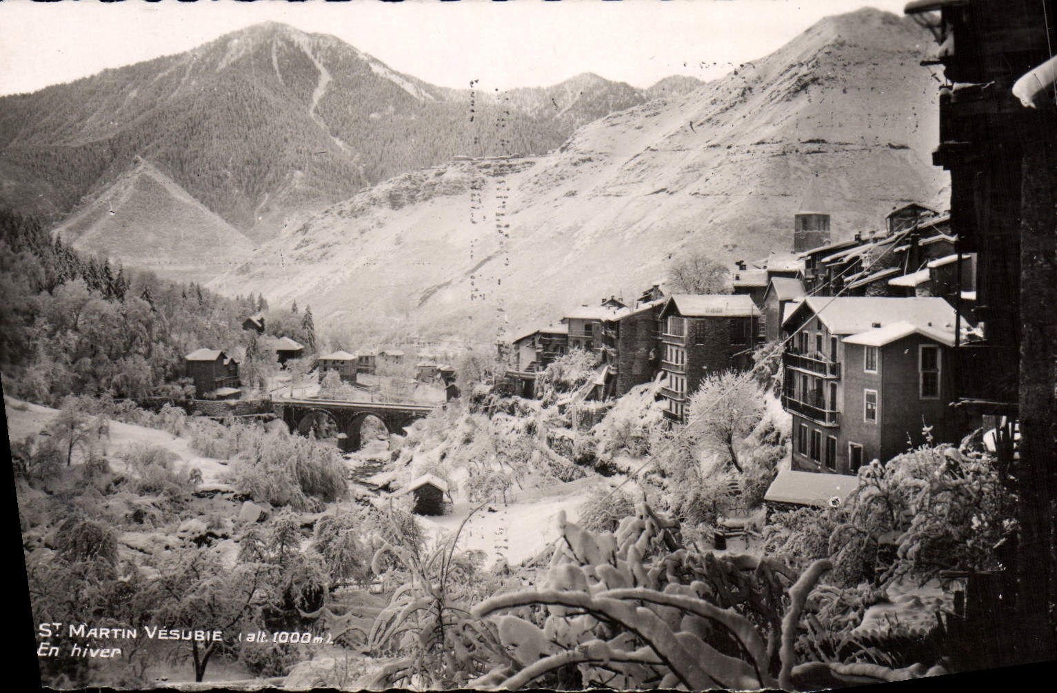 MODERN CARD Holy Martin Vesubie In winter