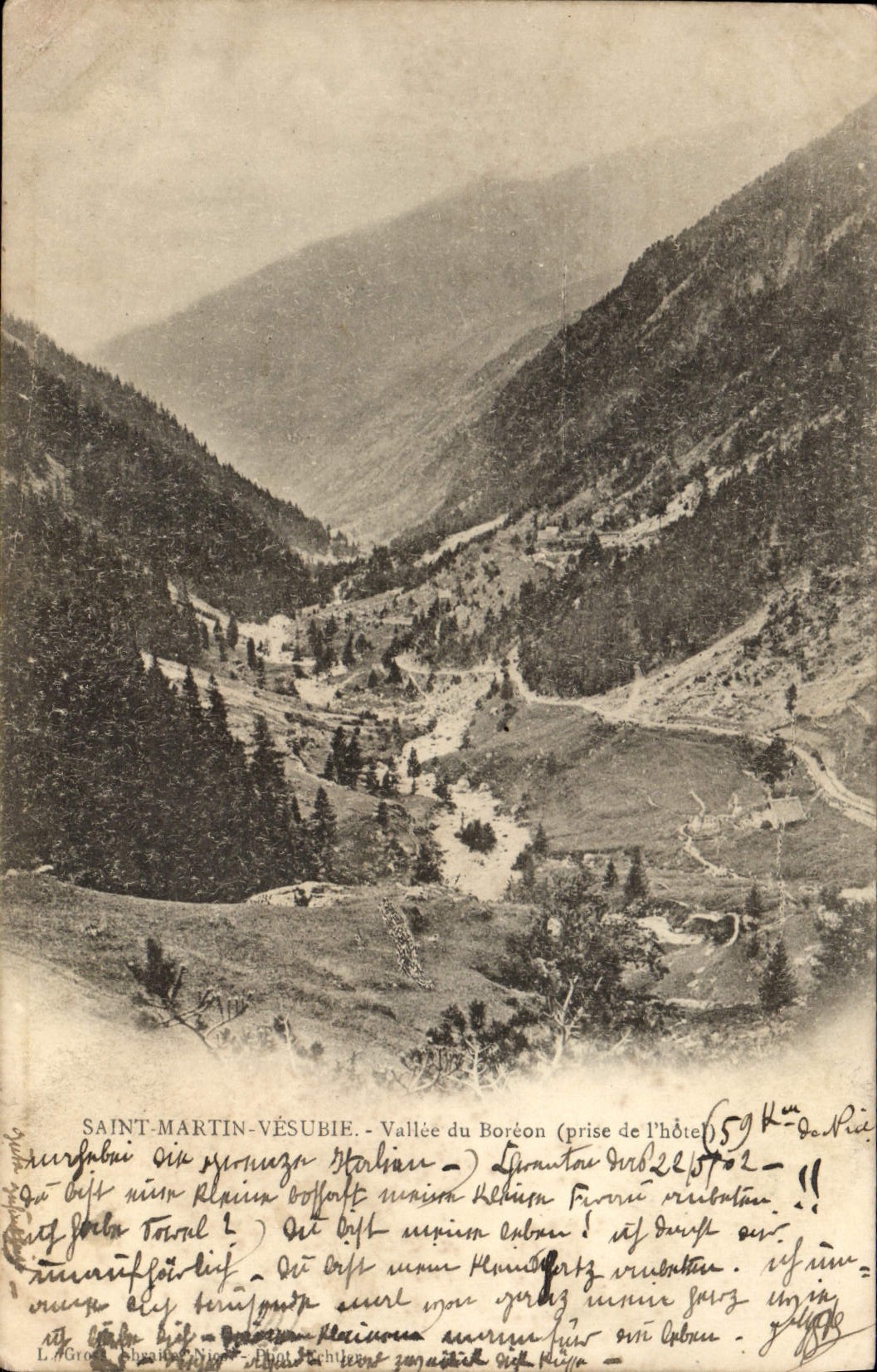 VINTAGE POSTCARD Holy Martin Vesubie Valley of Boreon