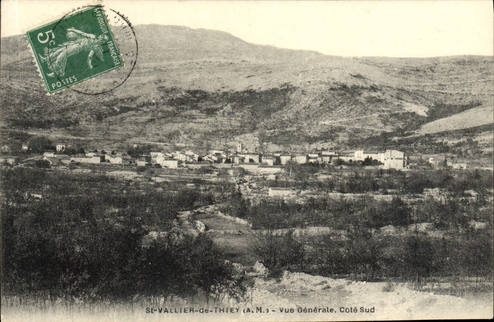 POSTAL Holy Vallier de Thiey View de la VENDIMIA