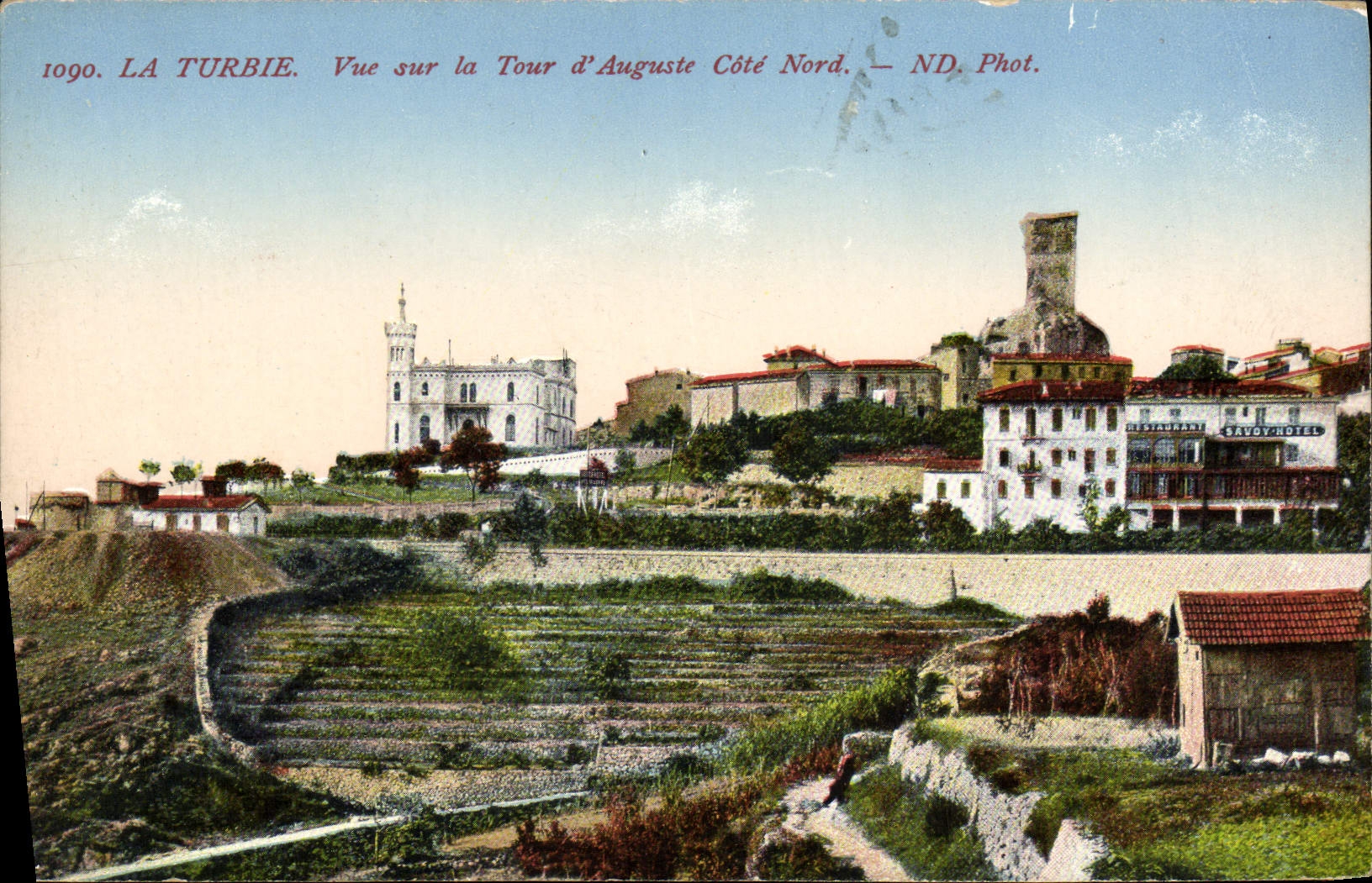 VINTAGE POSTCARD La Turbie Seen on the Northern Lathe of Auguste Cote