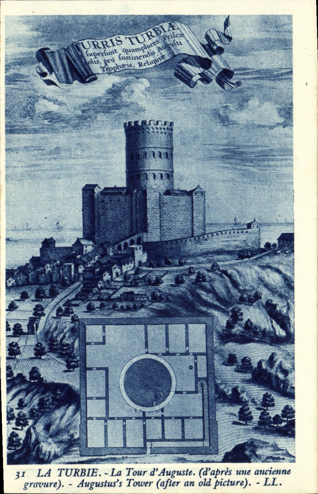 CPA La Turbie La Tour d'Auguste 