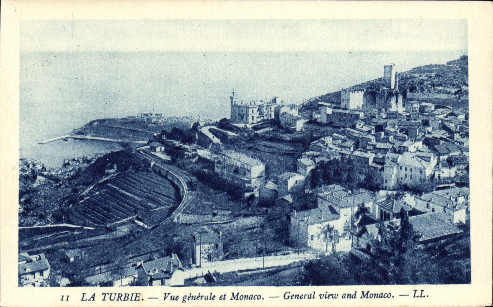 CPA La Turbie Vue Generale et Monaco