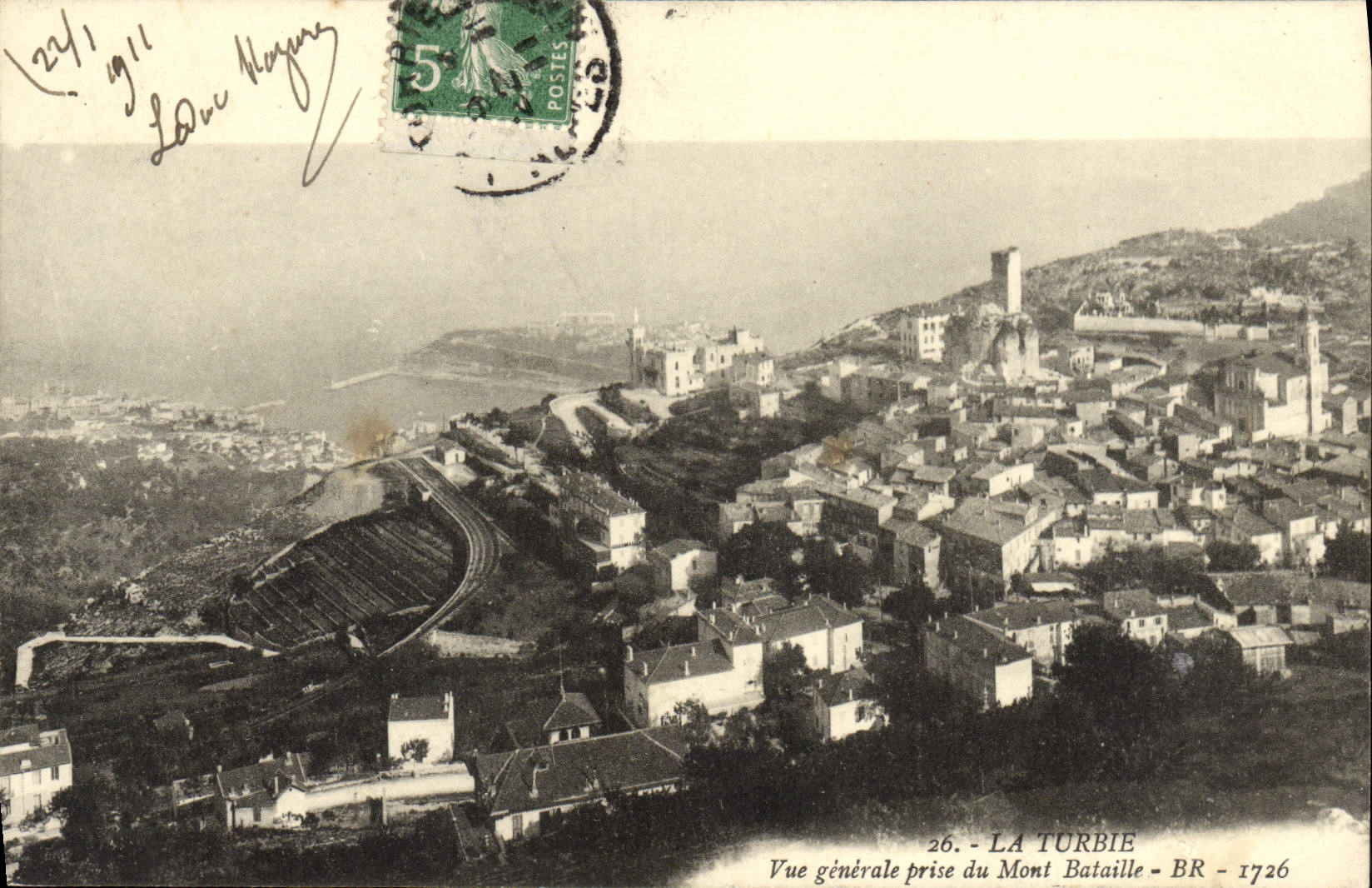 CPA La Turbie Vue Generale Prise du Mont Bataille