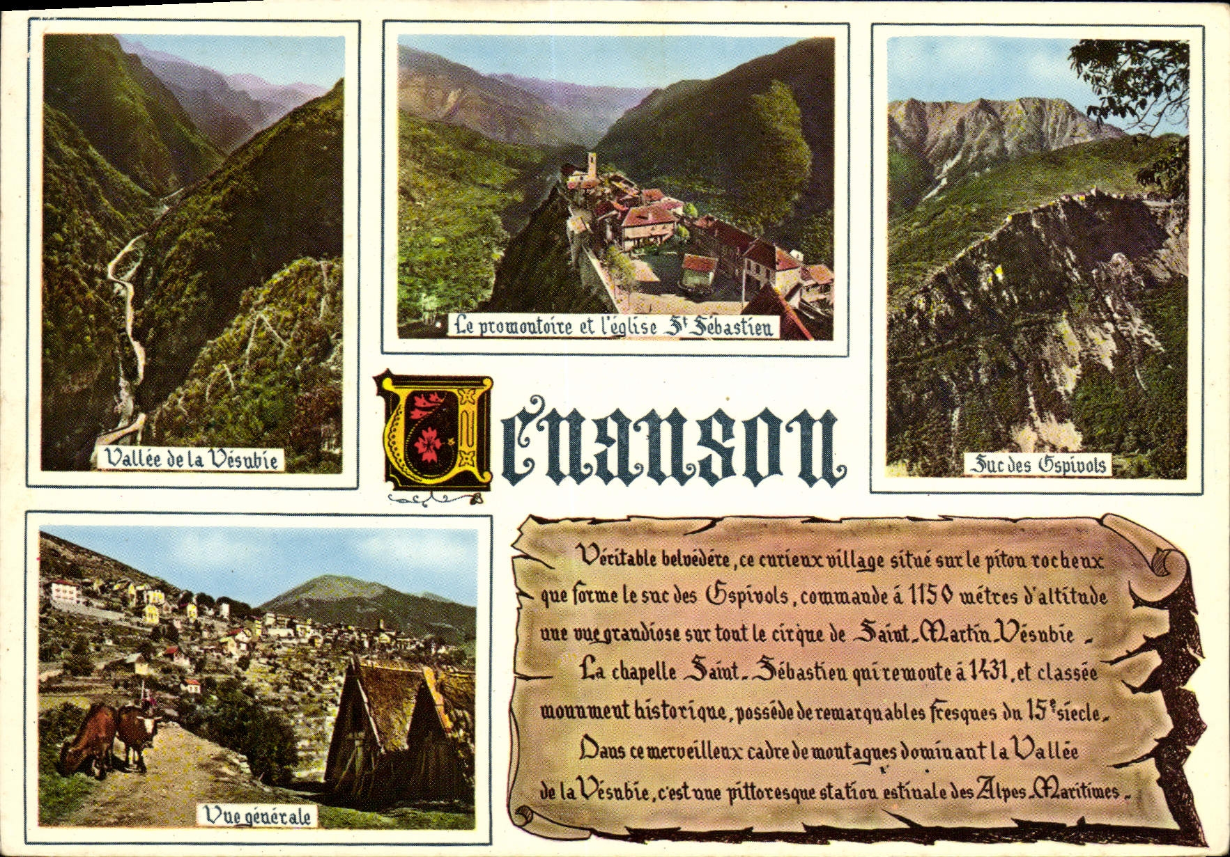 POSTAL MODERNA Venanson Vesubie