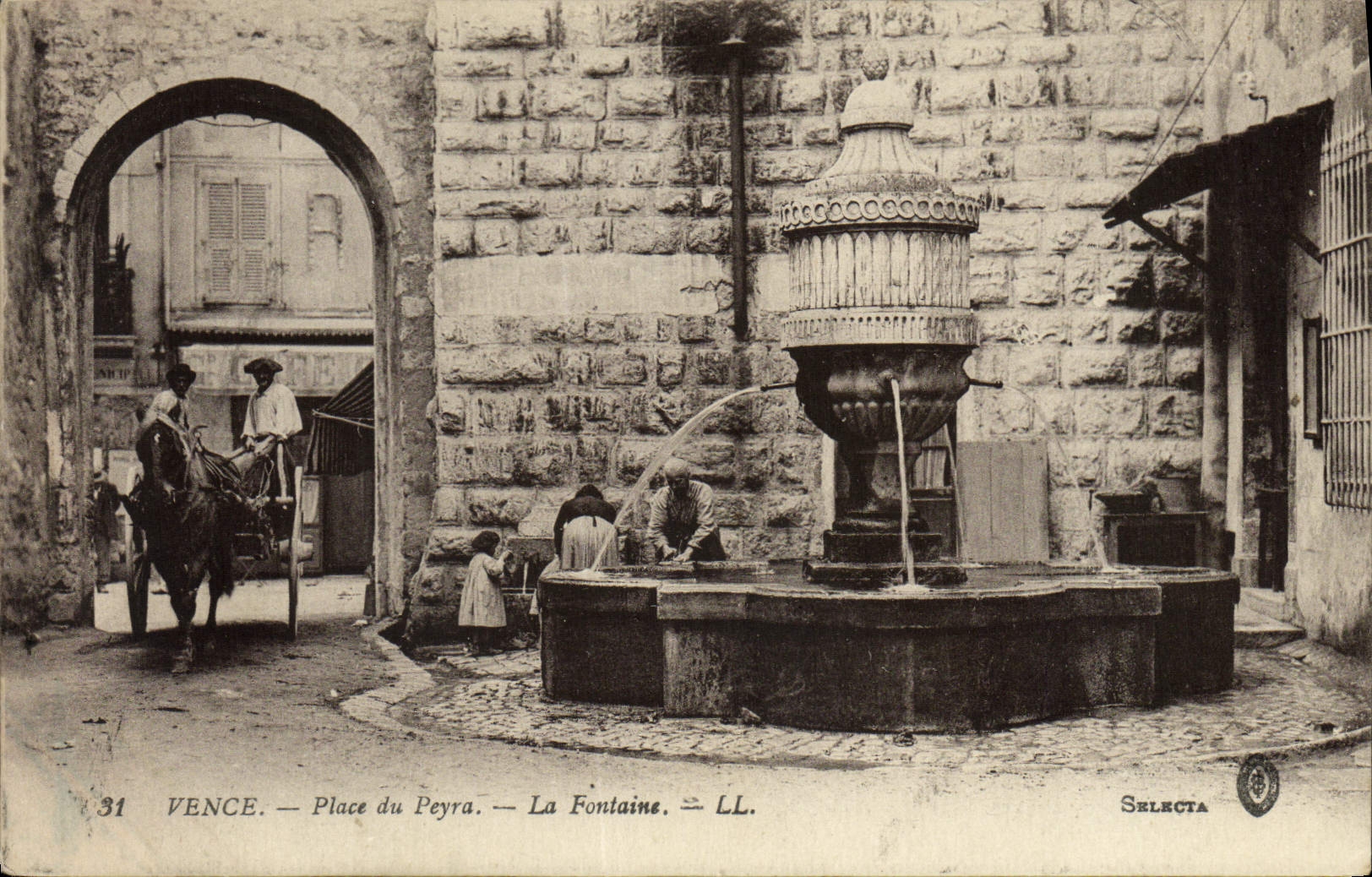 Lugares de Vence de la POSTAL de la VENDIMIA de Peyra la fuente