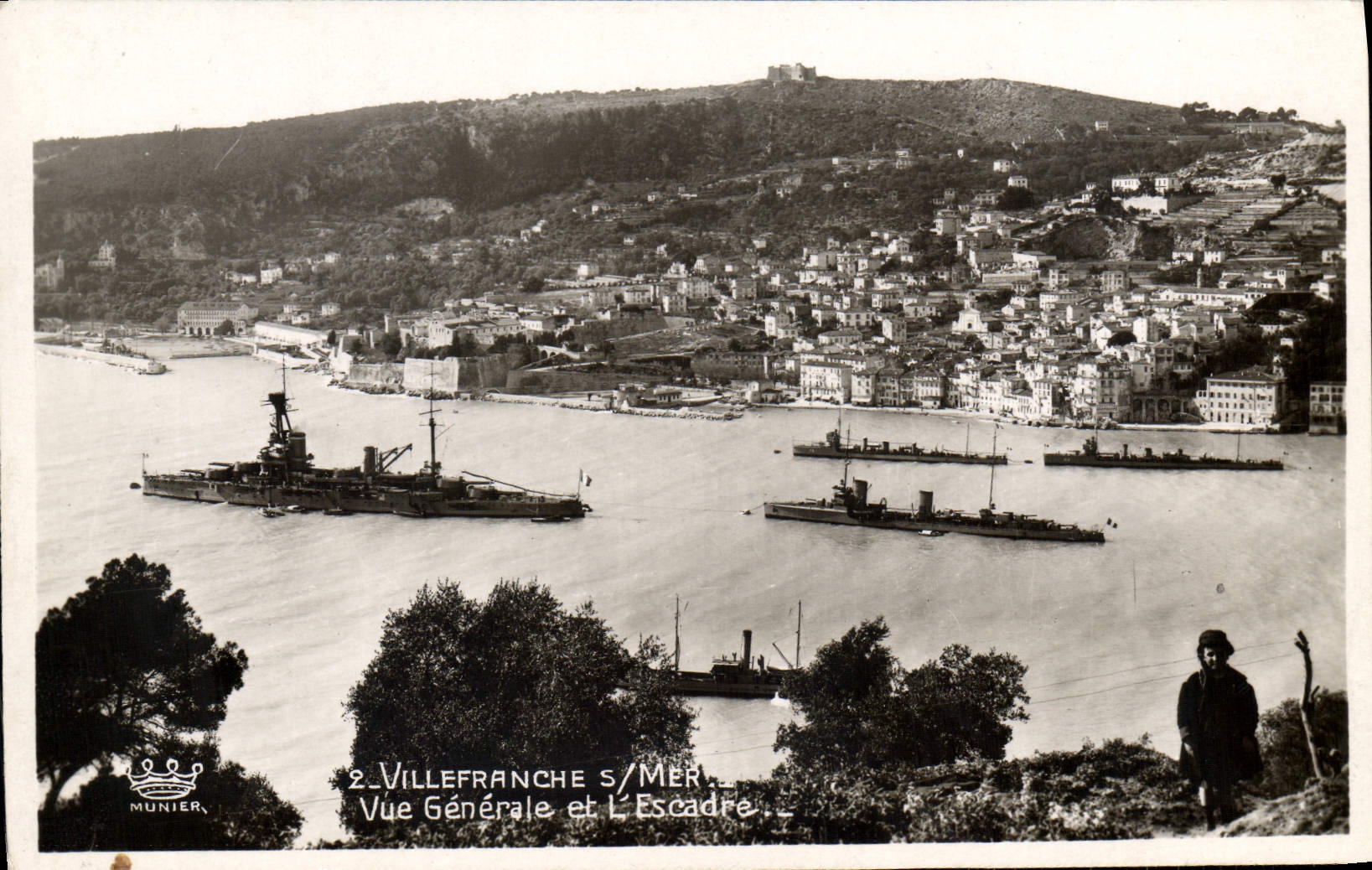 CPA Villefranche Sur Mer Vue generale de l'escadre Bateaux