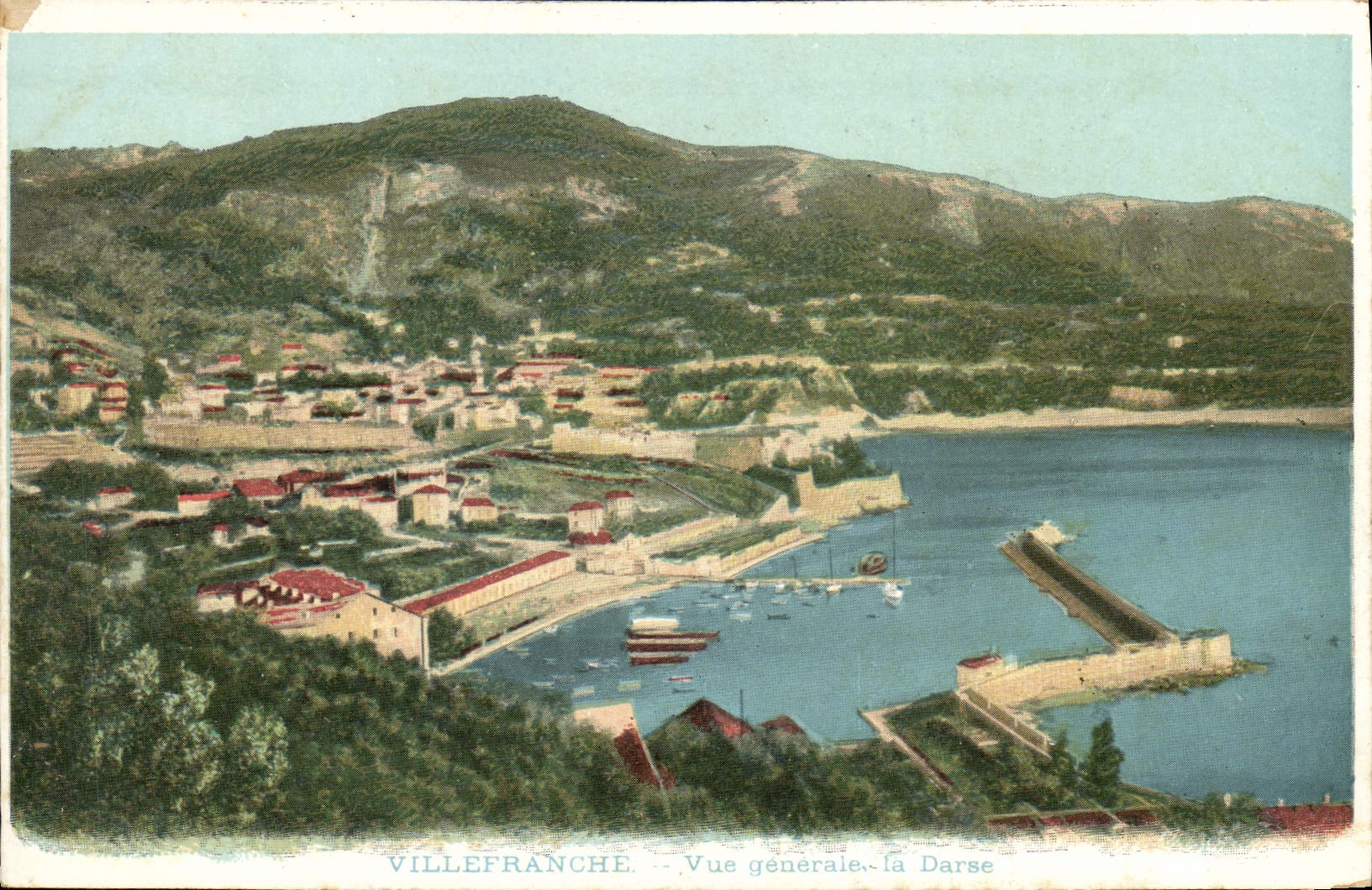 CPA Villefranche Sur Mer Vue Generale La Darse