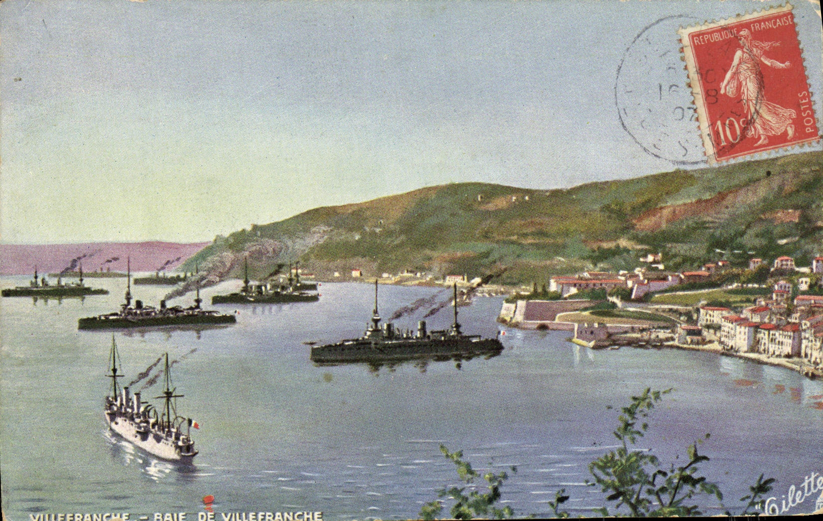 CPA Villefranche Baie Bateaux