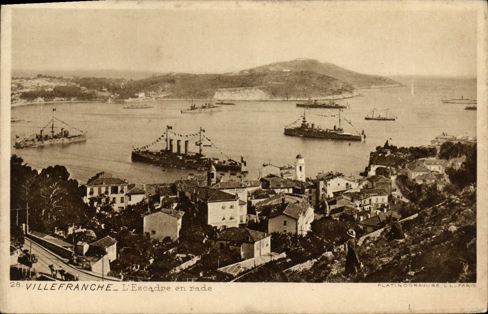 CPA Villefranche Sur Mer L'escadre en rade Bateaux 
