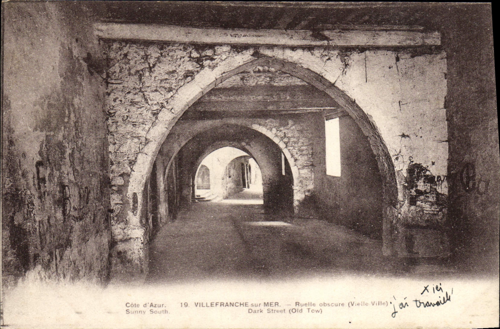 CPA Villefranche Sur Mer Rueile Obscure