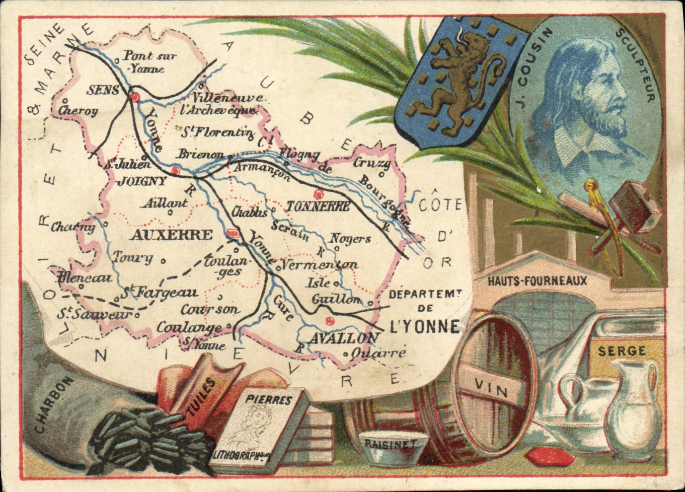 Chromo Yonne Auxerre Avallon Lion Cousin